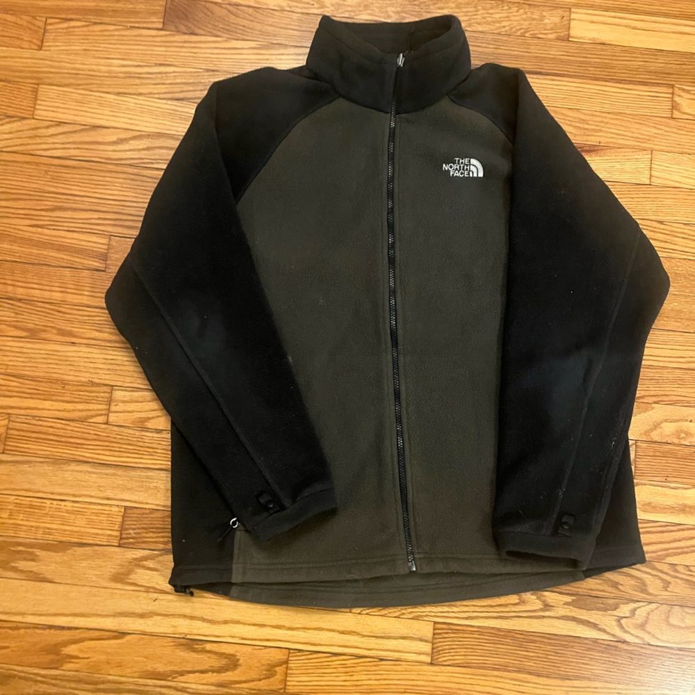 The North Face Olive and Black Fleece Jacket